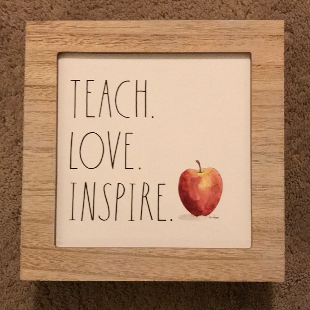 Rae Dunn Farmhouse Wooden Sign Teacher’s Gift